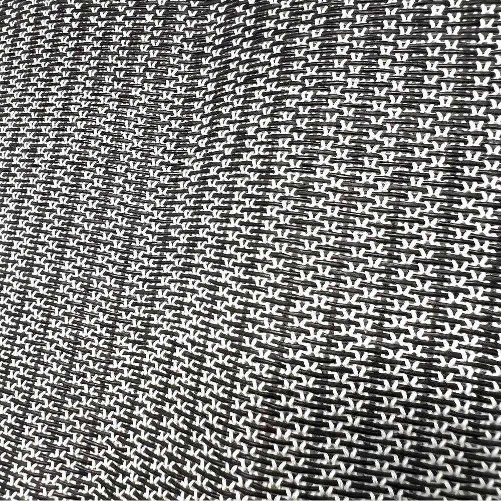 Alexander Wang Black & White Vinyl Technical Tweed Long Sleeve Crop Top Women S - Picture 11 of 14